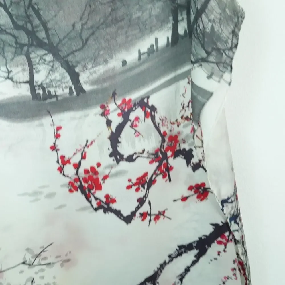 100% Silk Long Scarf 67x20